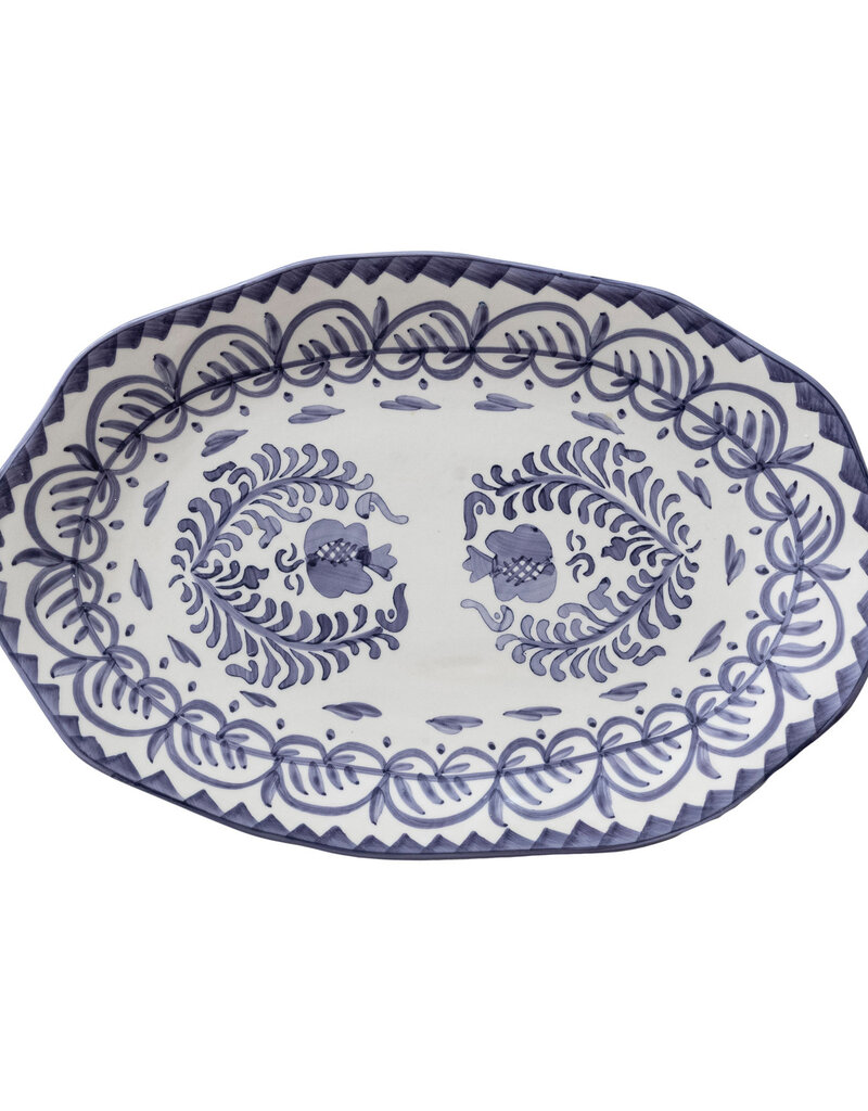 Creative Co-op Botanical Hand-Painted Platter