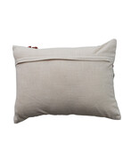 Creative Co-op Hand-Embroidered Flowers Pillow
