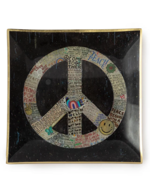 Sugarboo Designs CHOOSE PEACE Square Decoupage Plate