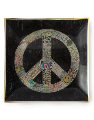 Sugarboo Designs CHOOSE PEACE Square Decoupage Plate