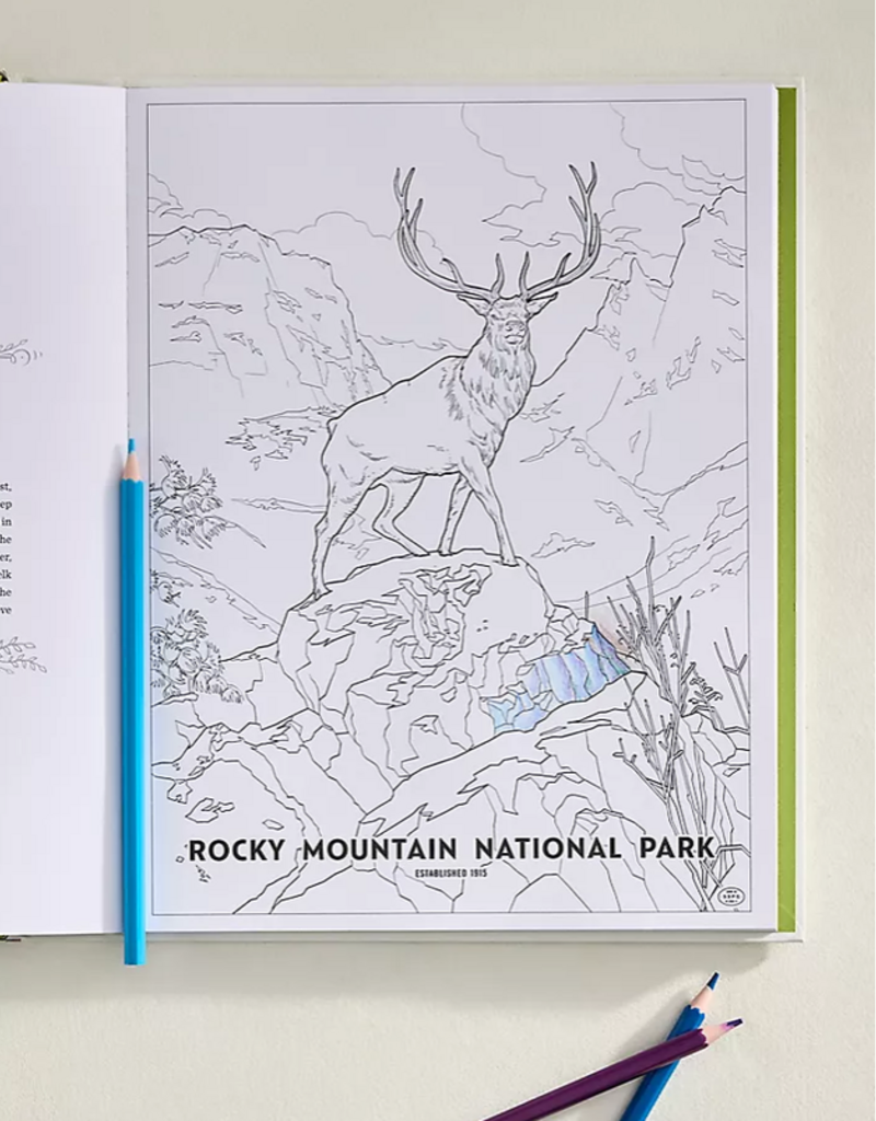 Simon & Schuster Art of the National Parks Coloring Book Kit