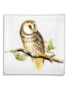 Ben's Garden Sweet Owl Decoupage Glass Tray