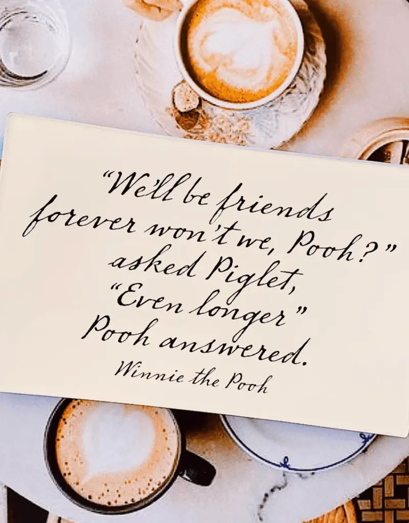 Ben's Garden We'll Be Friends Forever Decoupage Glass Tray