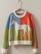 Urban Daizy Daizy Colorblock Horse Sweater