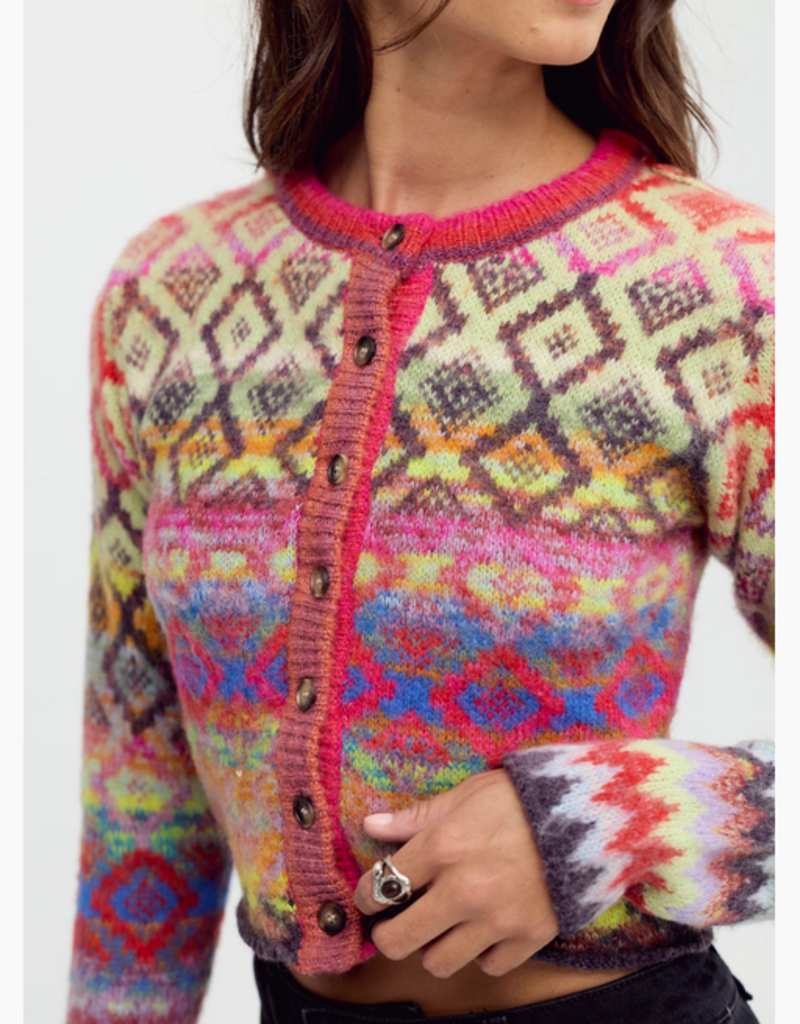 Free People Free People Skye Patterned Cardigan