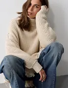 Free People Free People Worn Thru Turtle Sweater
