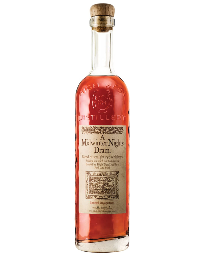 High West Distillery A Midwinter Night Dram Straight Rye Whiskey, Utah