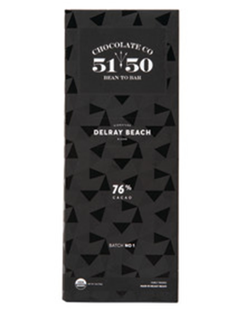 5150 Chocolate Co. 76% Cacao 'Delray Blend' Chocolate Bar, 1.8oz - Florida