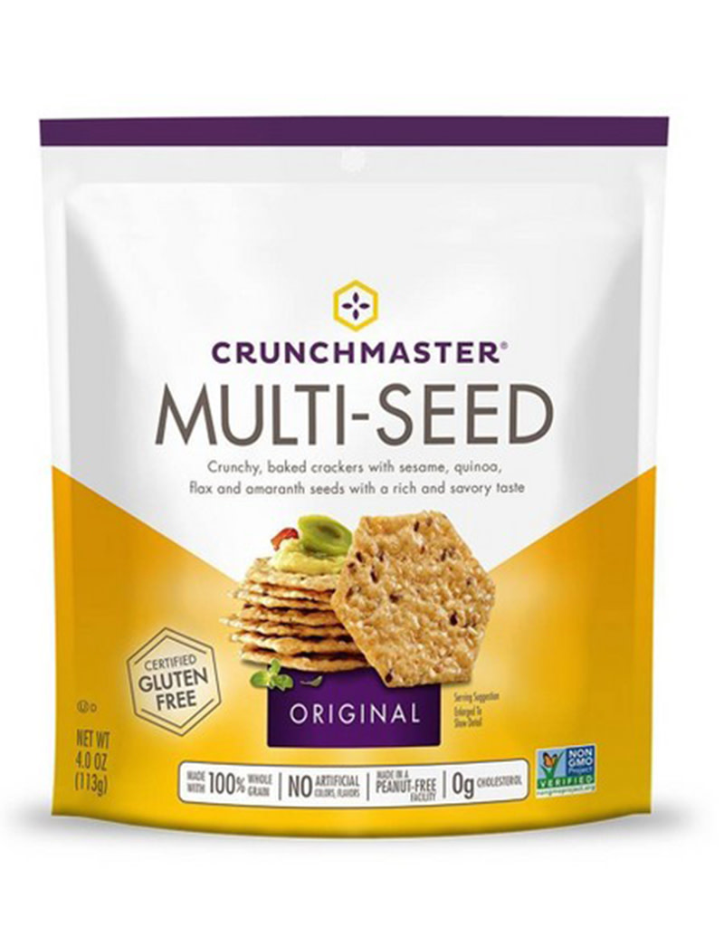 Crunchmaster Original Multi-Seed Crunchy Baked Rice Crackers, United States - 4oz Single Bag
