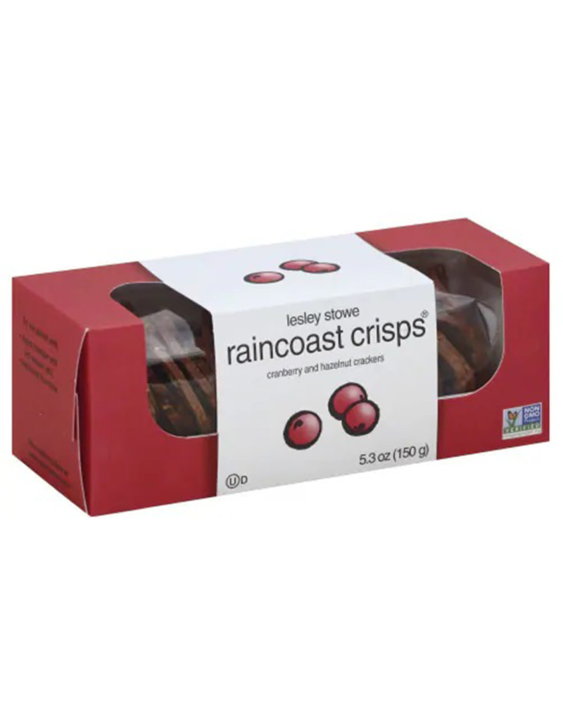 Raincoast Crisps - Cranberry and Hazlenut Crackers 5.3 oz [Non GMO]