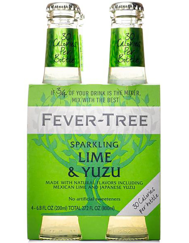 Fever Tree Lime & Yuzu Soda Water 200mL, 4pk