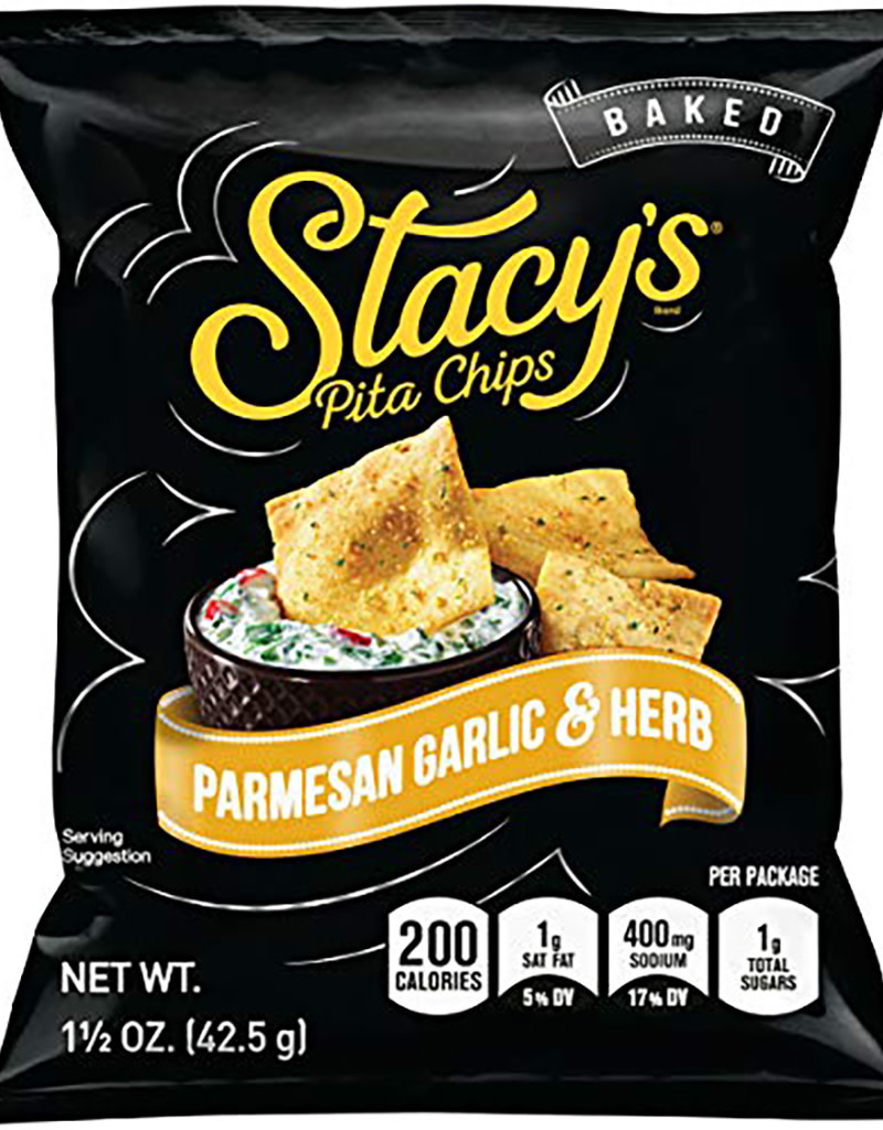 Stacy's Parmesan Garlic and Herb Pita Chips, Single Bag