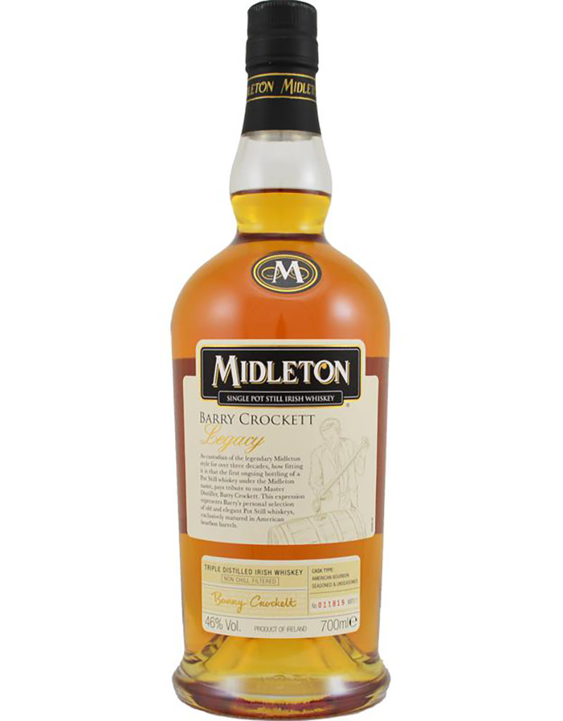 Midleton 'Barry Crocket Legacy' Single Pot Still Irish Whiskey County Cork, Ireland 700mL