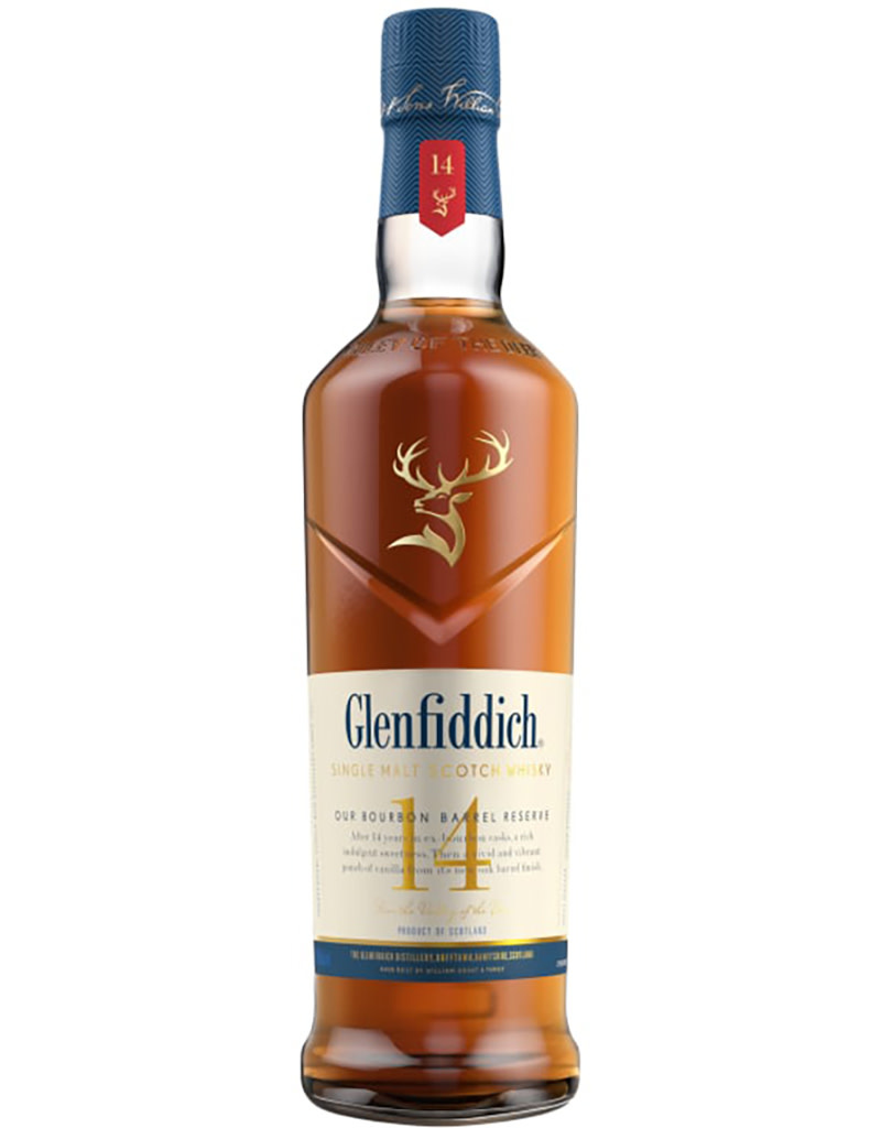 Glenfiddich 14 Year Bourbon Barrel Reserve, Single Malt Scotch Whisky Speyside, Scotland