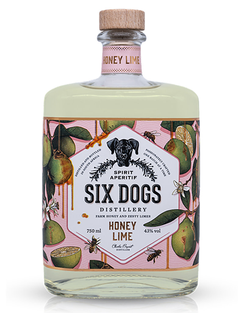 Six Dogs Honey Lime Gin, South Africa