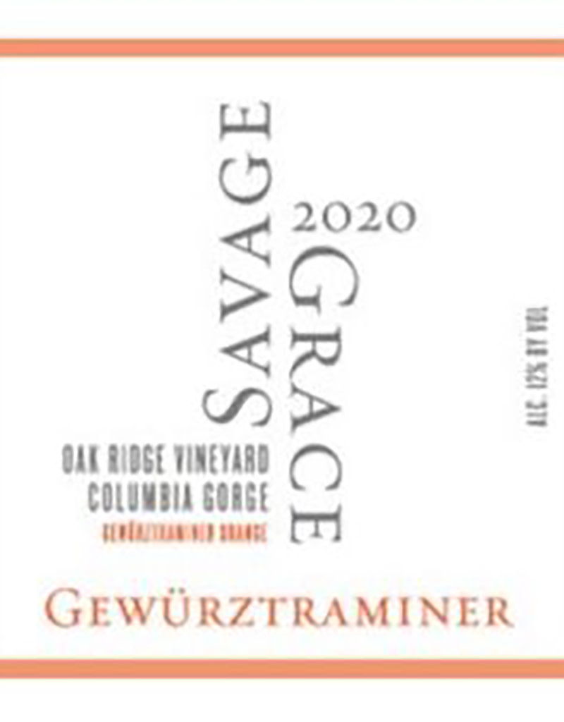 Savage Grace 2020 Oak Ridge Vineyard Gewürztraminer Orange Columbia Gorge, Washington [Orange]