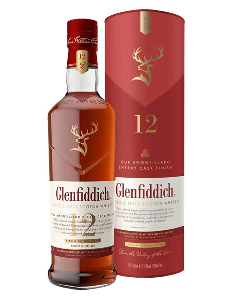 Glenfiddich Amontillado Sherry Cask Finish 12 Year Old Single Malt Scotch Whisky, Scotland