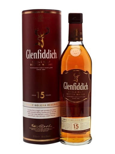 Glenfiddich Glenfiddich 15 Year Old, Solera Single Malt Scotch Whisky, Scotland