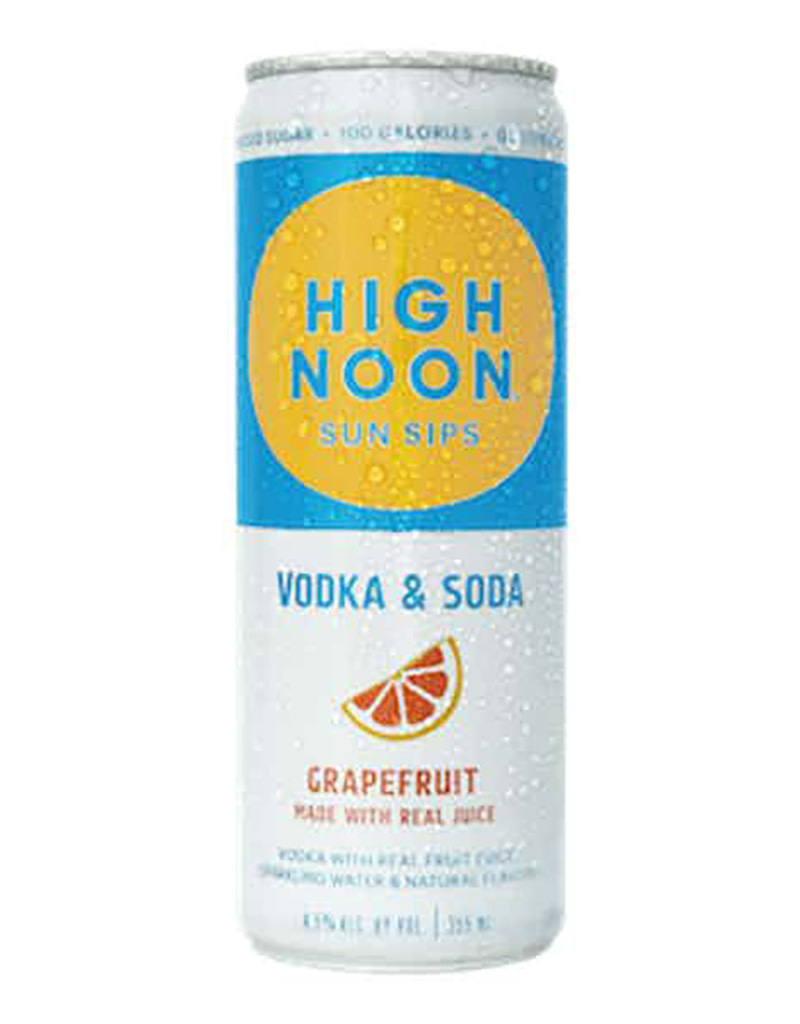 High Noon Vodka & Soda Hard Seltzer Grapefruit, Single Can The Wine Wave