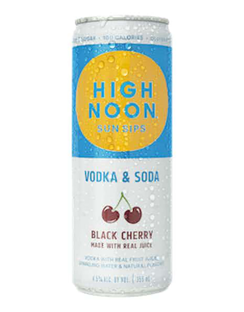High Noon Vodka & Soda  Hard Seltzer Black Cherry, Single Can