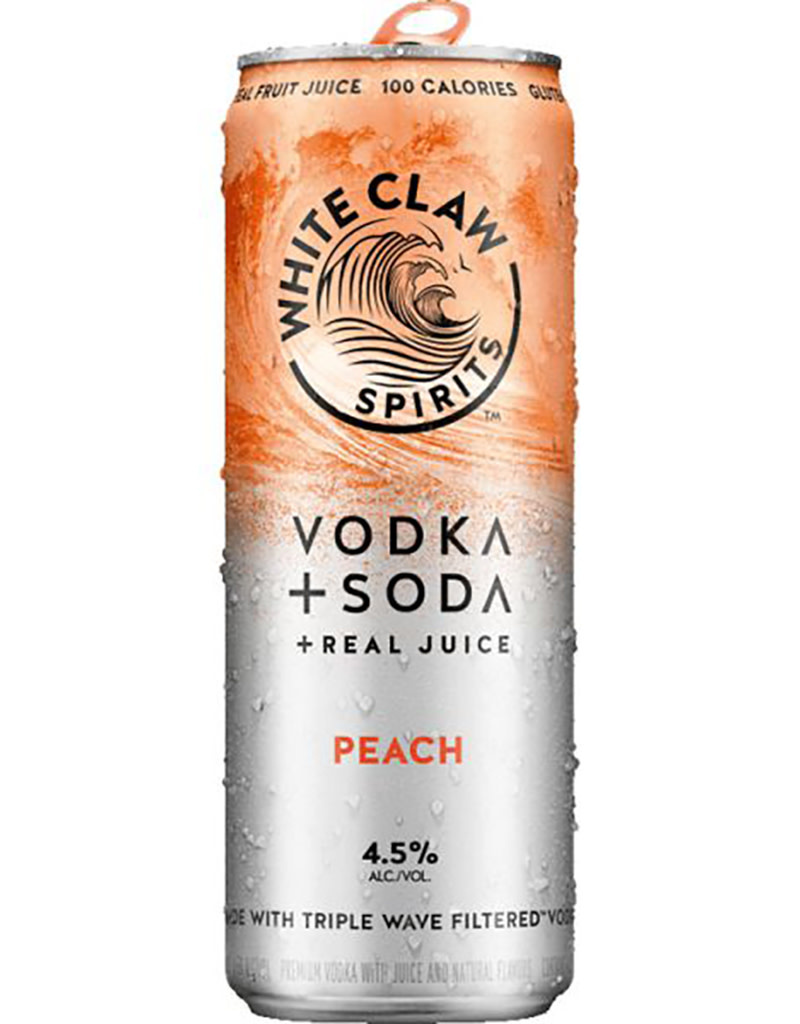 White Claw™ Vodka + Soda Peach 12oz Cans, 4 Packs