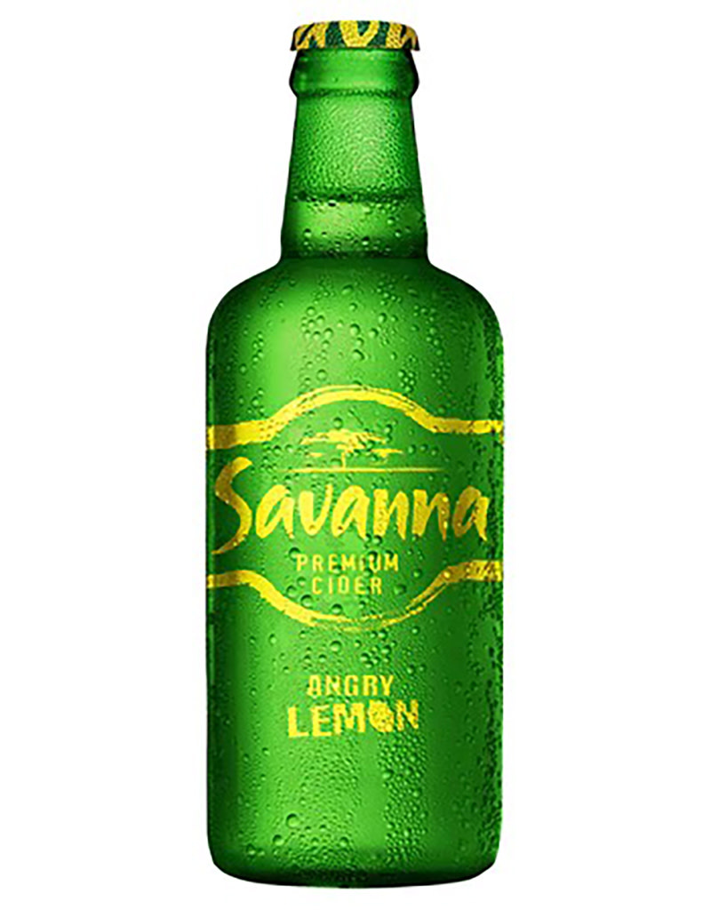 Savanna Angry Lemon Premium Cider, South Africa - 24pk Case / 11.2oz Bottle