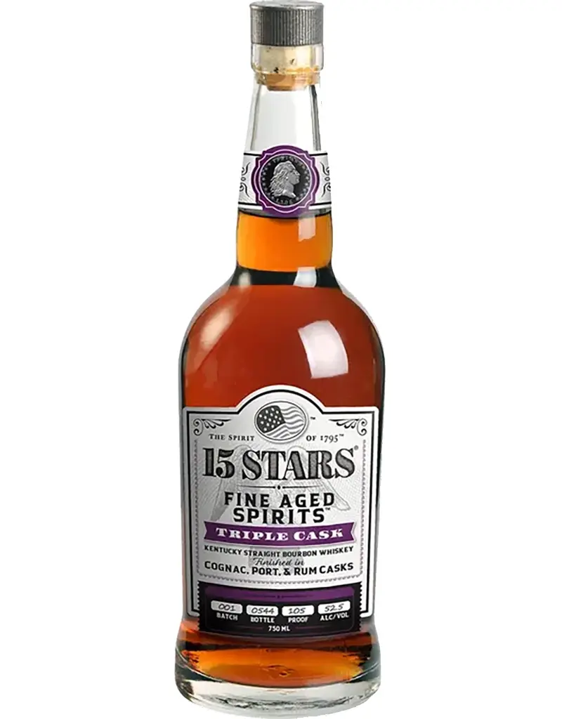 15 Stars Triple Cask Straight Bourbon Whiskey, Kentucky