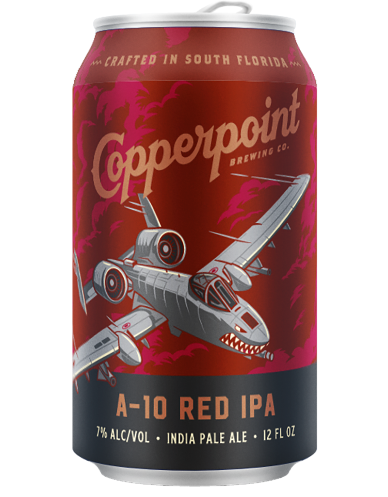 Copperpoint Brewing Co. A-10 Hop Hog Red IPA, Florida 6pk Cans