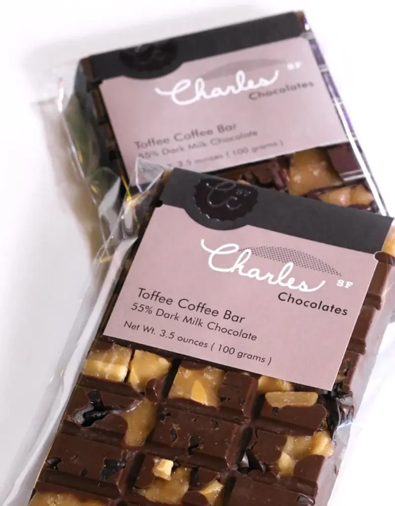 Charles Chocolate Toffee Coffee, 3.7oz - Single Bar