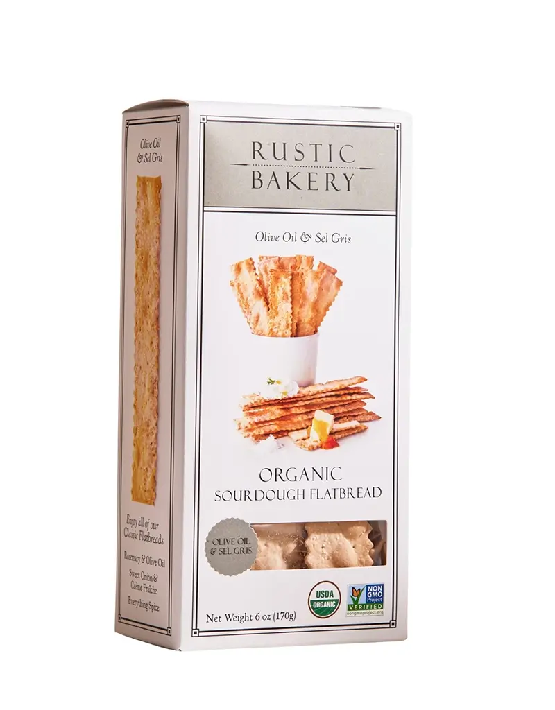 Rustic Bakery Olive Oil & Sel Gris Flatbread Crackers, California 4oz