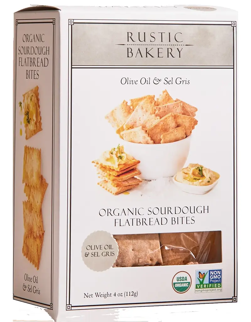 Rustic Bakery Olive Oil & Sel Gris Flatbread Crackers, California 4oz