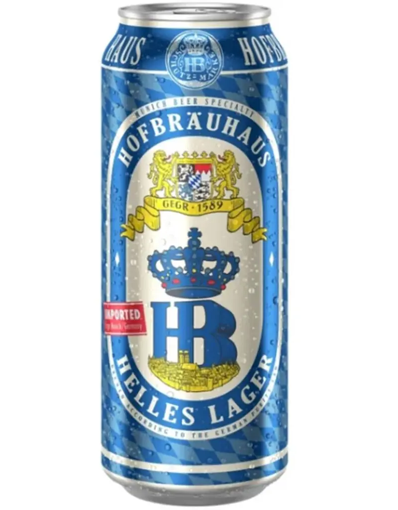 Hofbräuhaus München Helles Lager, Germany -16.9oz Single Can