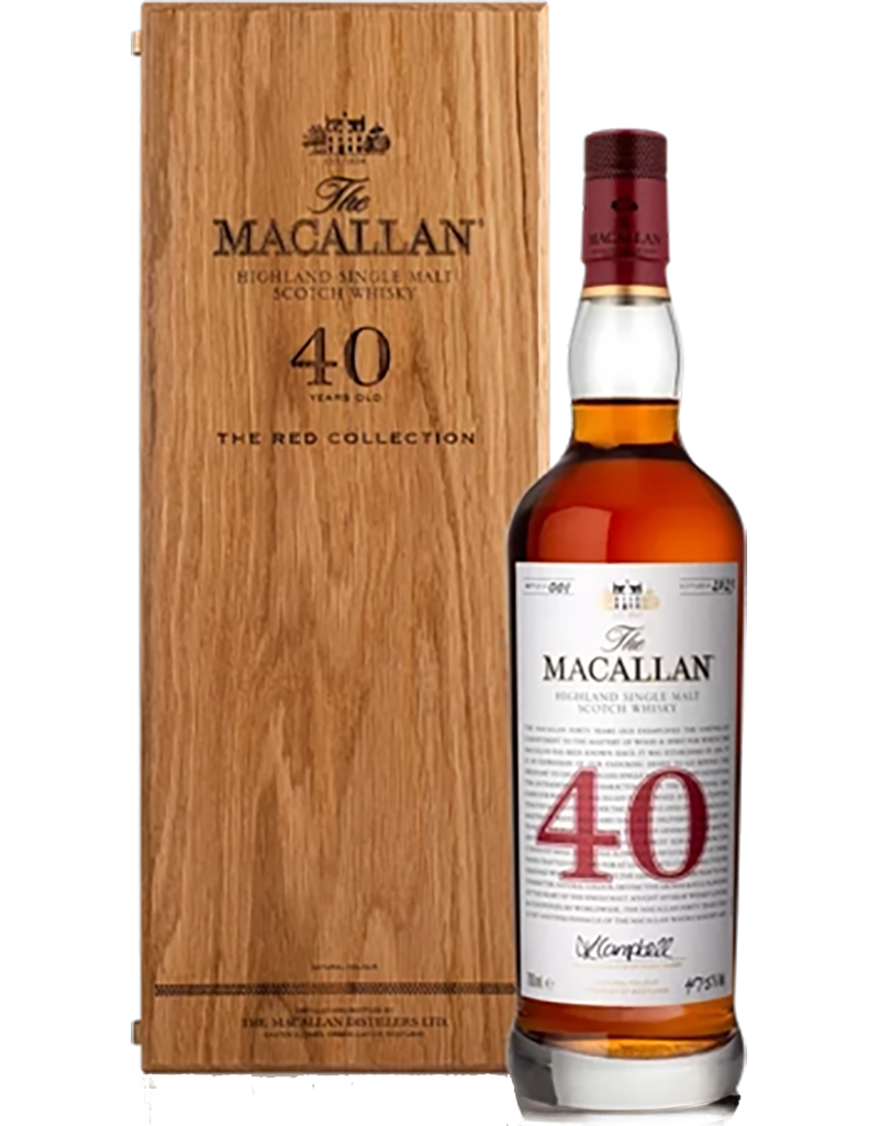 The Macallan 'The Red Collection' 40 Year Old Single Malt Scotch Whisky Speyside - Highlands, Scotland 700mL