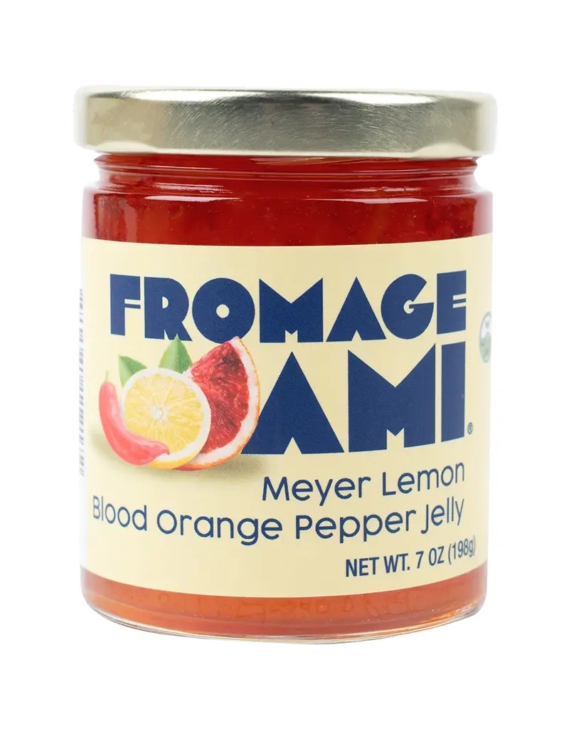 Fromage Ami Meyer Lemon & Blood Orange Pepper Jelly, United States 7oz - Single Glass Jar