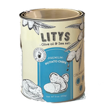 LITYS Natural Olive Oil & Sea Salt Potato Chips - Single 9oz Tin