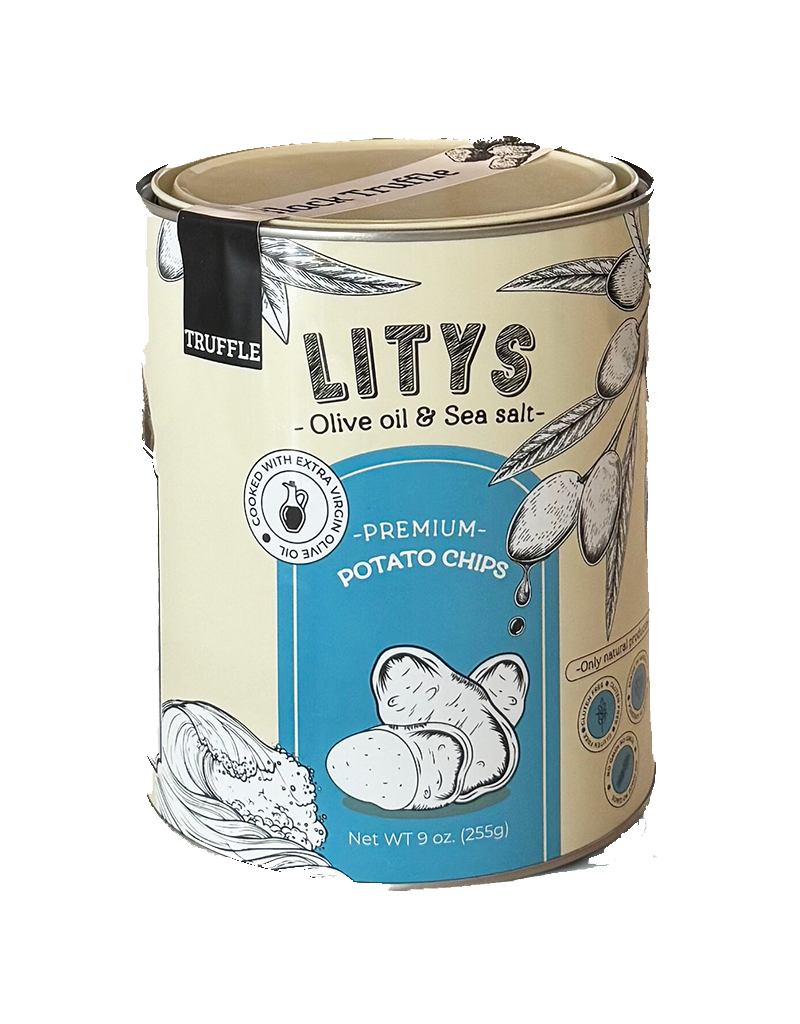 LITYS Black Truffle Potato Chips - Single 9oz Tin