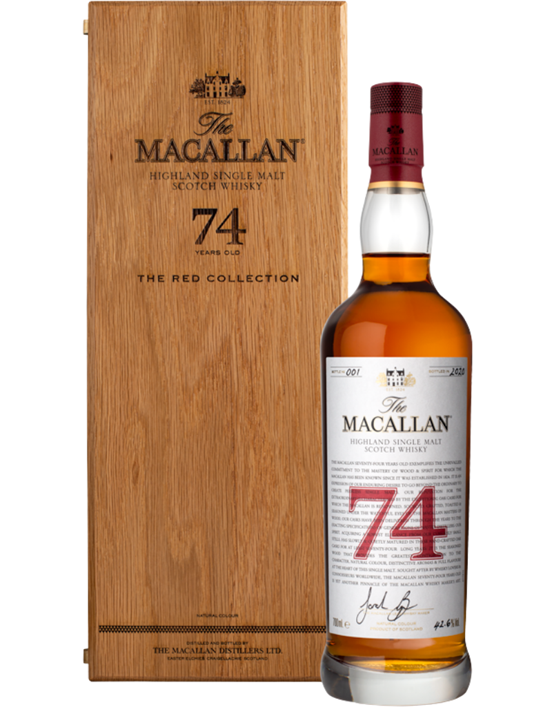 The Macallan 'The Red Collection' 74 Year Old Single Malt Scotch Whisky Speyside - Highlands, Scotland 700mL