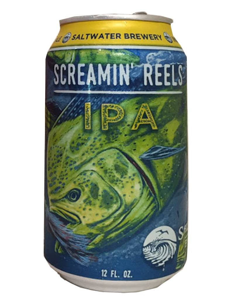 Saltwater Brewery SaltWater Brewery Screaming' Reels IPA Beer, Delray Beach, Florida 6pk Cans