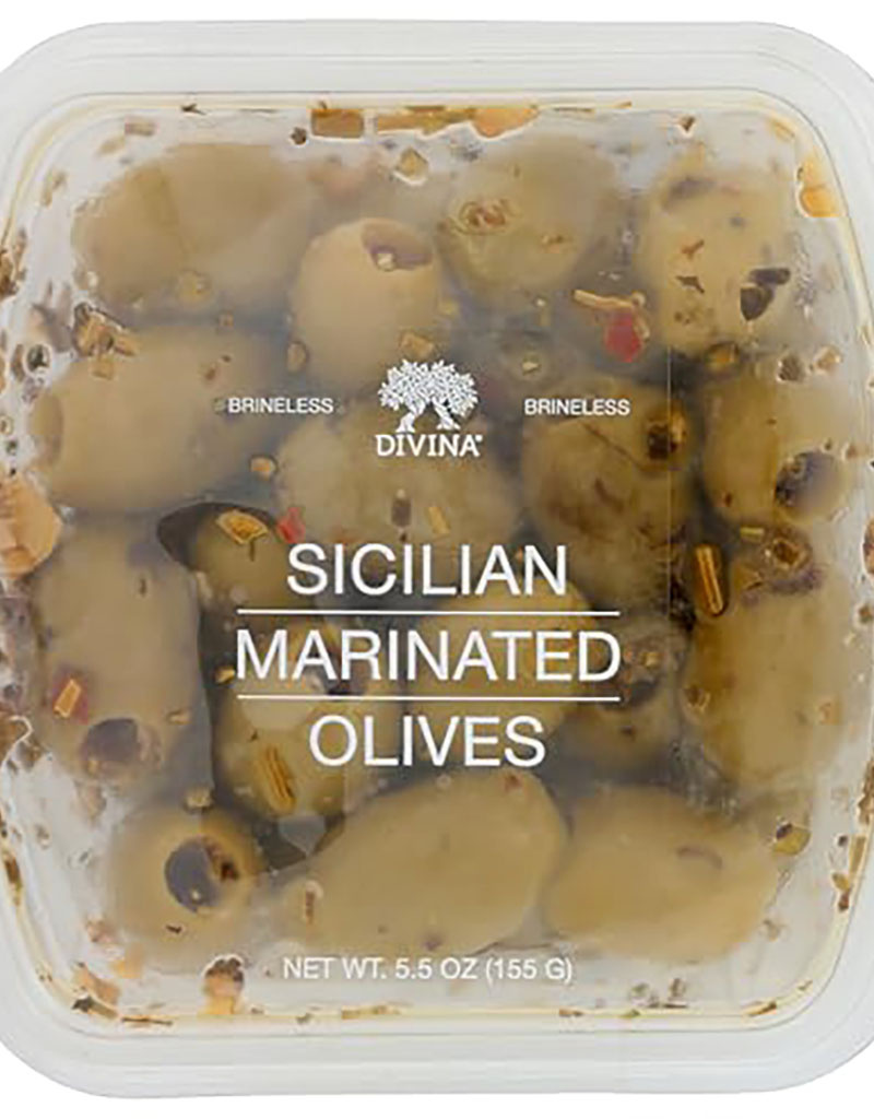 Divina Sicilian Marinated Pitted Olives, Greece 5.5oz
