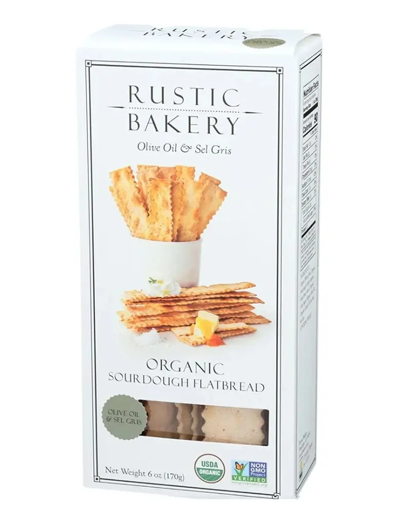 Rustic Bakery Olive Oil & Sel Gris Flatbread Crackers, California 6oz