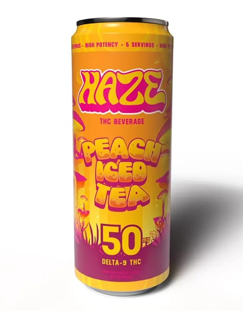 Haze Euphorics Peach Iced Tea 50mg THC Beverages, Oakland Park, Florida