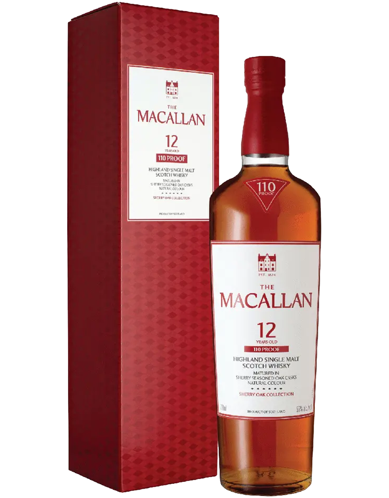 The Macallan 110 Proof Sherry Oak Cask 12 Year Old Single Malt Scotch Whisky Speyside - Highlands, Scotland