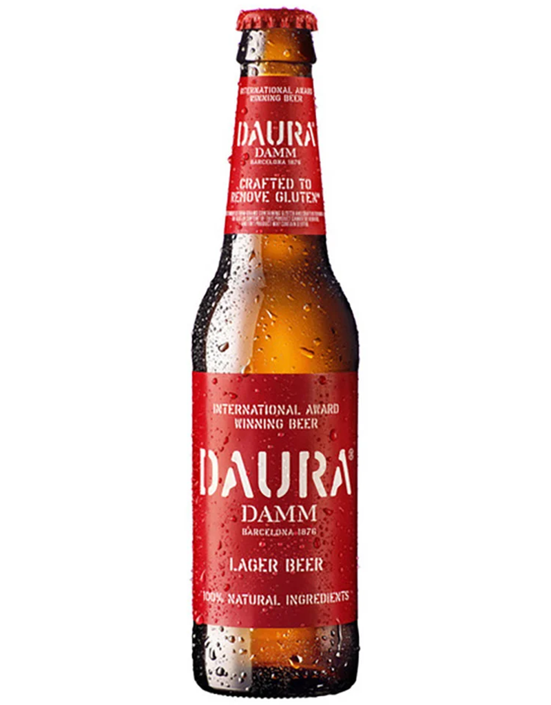 Daura Damm Lager Beer, Barcelona, Spain - 6pk Bottles [Reduced Gluten Beer]