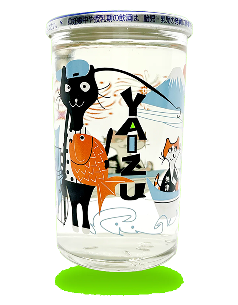 Shidaizumi 'Yaizu Fishing Cat' Junmai Ginjo Sake Cup, Shizuoka, Japan 180mL