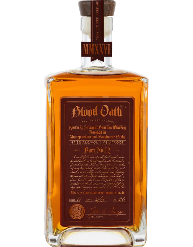 Blood Oath Pact No. 12 Kentucky Straight Bourbon Whiskey, Kentucky