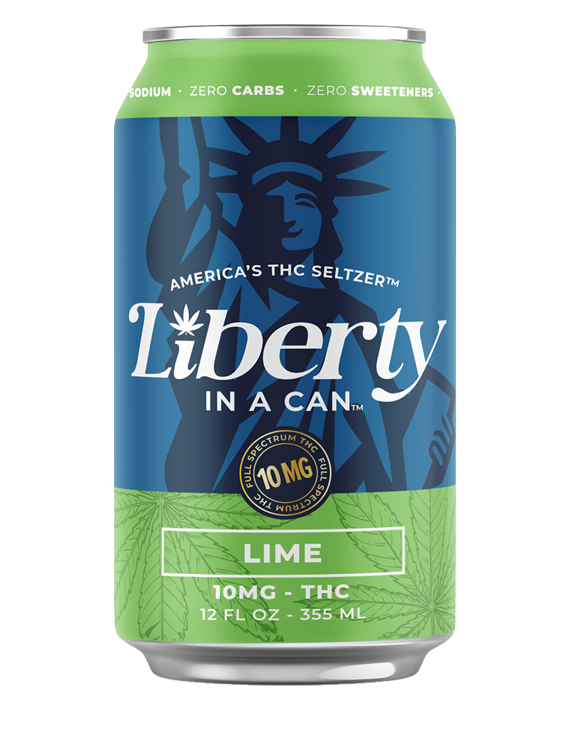 Liberty In A Can 10mg THC Lime Seltzer, Tennessee - 4pk -12oz Cans