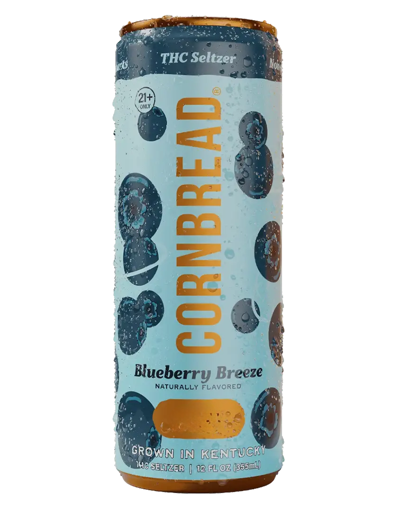 Cornbread Hemp Blueberry Breeze THC Seltzer 10mg, Louisville, Kentucky - 4pk Cans