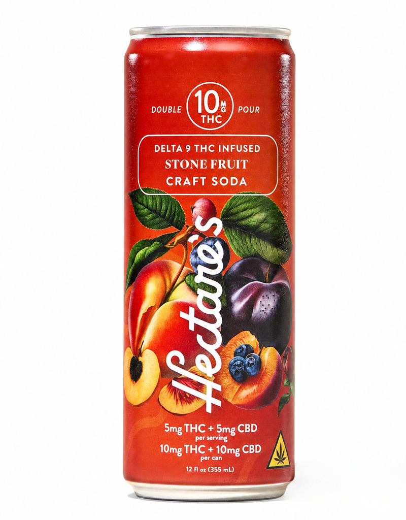Hectare's Stone Fruit Delta 9 Craft Soda 10mg, Louisville, Kentucky - 4pk Cans
