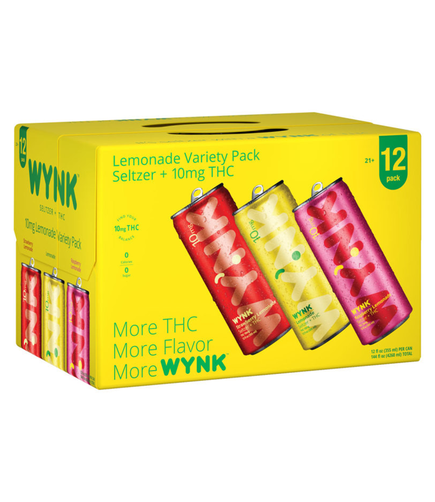 WYNK Lemonade THC Seltzer Variety Pack 10mg, New York - 12-pack Cans