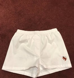 Kids Boxer Shorts White w/ Logo 6-12 Month